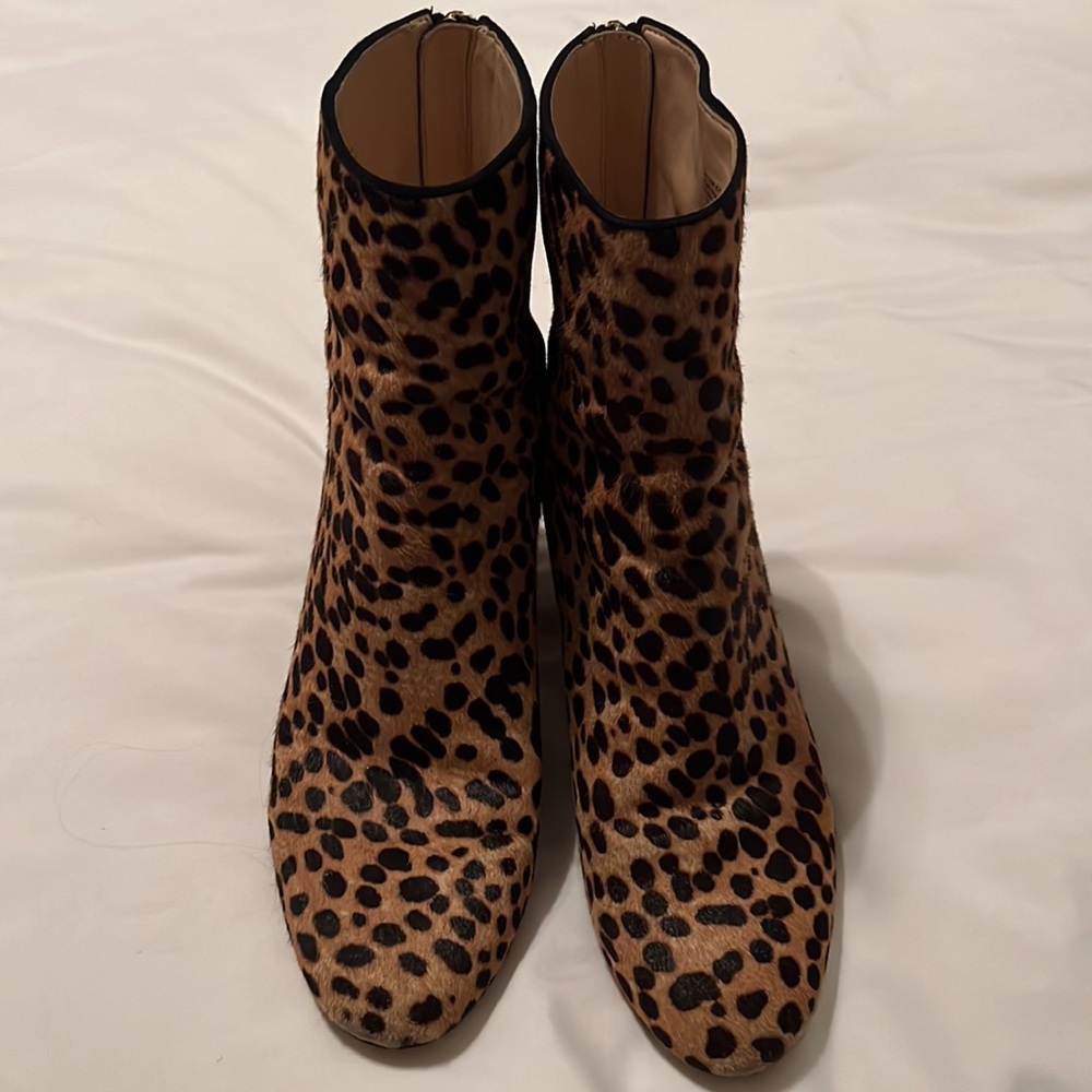 J. Crew Sadie Leopard Mid Rise Boots - Picture 5 of 9